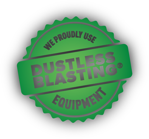 We proudly use Dustless Blasting equipment