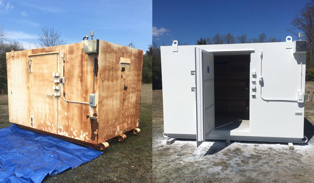 Industrial dustless blasting project