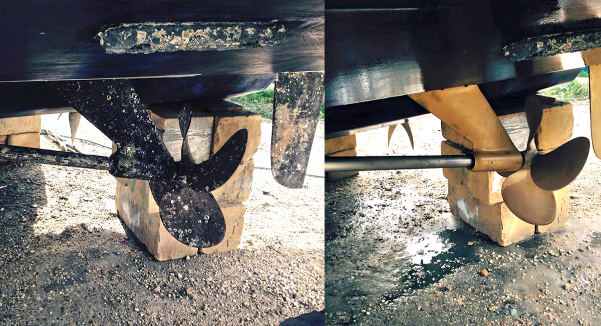 Restored boat hull